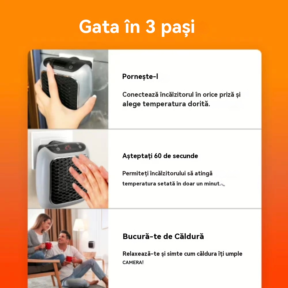 Mini încălzitor de înaltă tehnologie 2026: Încălzire rapidă, potrivit pentru uz casnic, baie, montare pe perete și birou