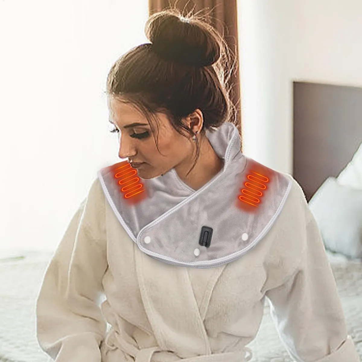 Compresă caldă și masaj pentru gât 🔥 Terapeutul tău personal – relaxează-ți mușchii încordați ai gâtului