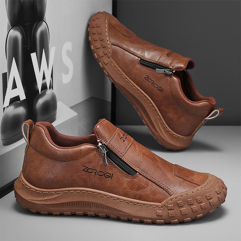 ⭕️Pantofi ortopedici din piele de vacă lucrați manual👞Branț ortopedic cu inteligență artificială + suport pentru gleznă✅Ușor de încălțat și dezbrăcat, impermeabili și confortabili