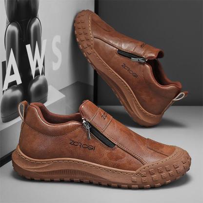 ⭕️Pantofi ortopedici din piele de vacă lucrați manual👞Branț ortopedic cu inteligență artificială + suport pentru gleznă✅Ușor de încălțat și dezbrăcat, impermeabili și confortabili