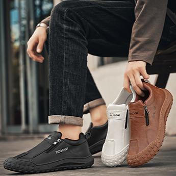 ⭕️Pantofi ortopedici din piele de vacă lucrați manual👞Branț ortopedic cu inteligență artificială + suport pentru gleznă✅Ușor de încălțat și dezbrăcat, impermeabili și confortabili