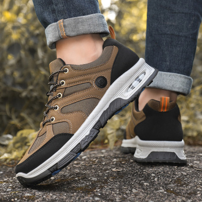 Pantofi de siguranță pentru bărbați anti-alunecare și rezistenți la uzură, cu pernă de aer