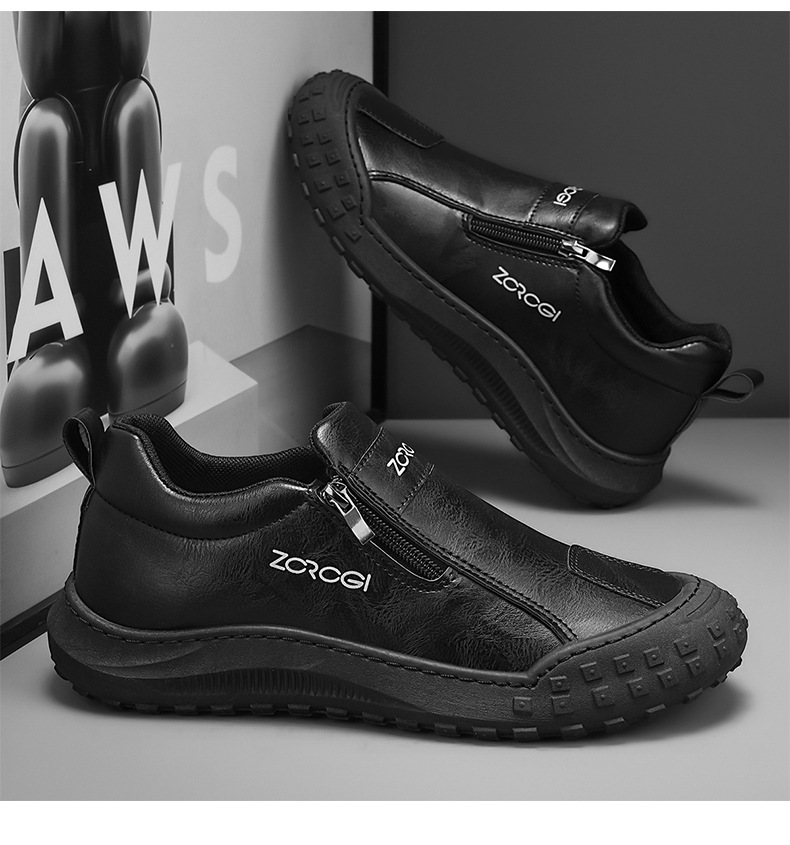 ⭕️Pantofi ortopedici din piele de vacă lucrați manual👞Branț ortopedic cu inteligență artificială + suport pentru gleznă✅Ușor de încălțat și dezbrăcat, impermeabili și confortabili