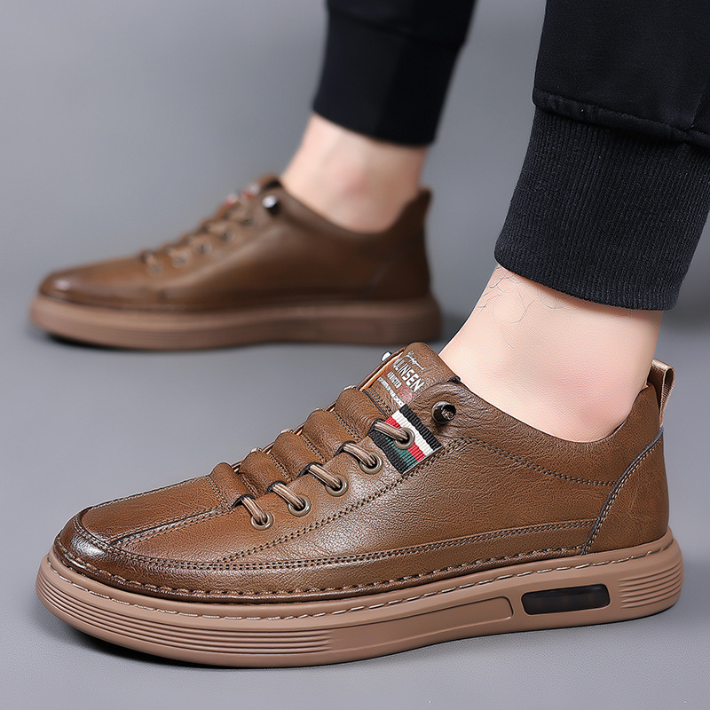 (🎉 Ultima zi cu reducere de 70%, nu o ratați) 🐂 Pantofi ortopedici bărbătești din piele de vițel australiană 👞 Cusuți manual - respirabili, impermeabili ✅ Suport pentru bolta plantară - mers confortabil