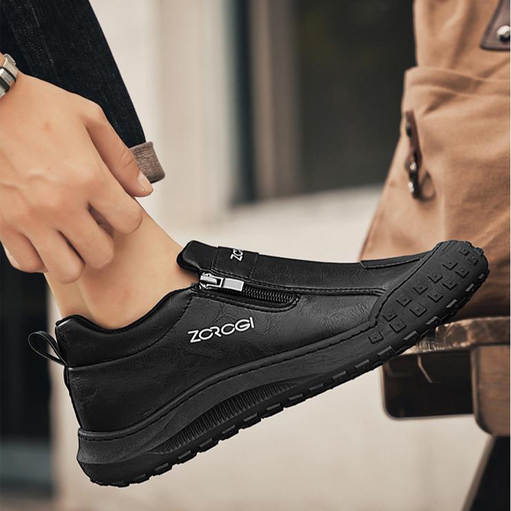 ⭕️Pantofi ortopedici din piele de vacă lucrați manual👞Branț ortopedic cu inteligență artificială + suport pentru gleznă✅Ușor de încălțat și dezbrăcat, impermeabili și confortabili