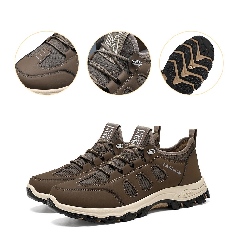 [⏰Ultima zi cu 50% reducere - nu rata ocazia!] 🔥 Pantofi de mers din piele de vacă pentru bărbați 👞 Cu suport pentru bolta plantară pentru mers fără durere ✅ Cusuți manual, confortabili și respirabili