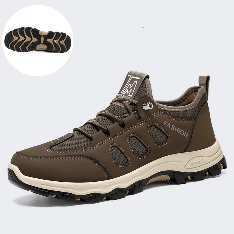 [⏰Ultima zi cu 50% reducere - nu rata ocazia!] 🔥 Pantofi de mers din piele de vacă pentru bărbați 👞 Cu suport pentru bolta plantară pentru mers fără durere ✅ Cusuți manual, confortabili și respirabili