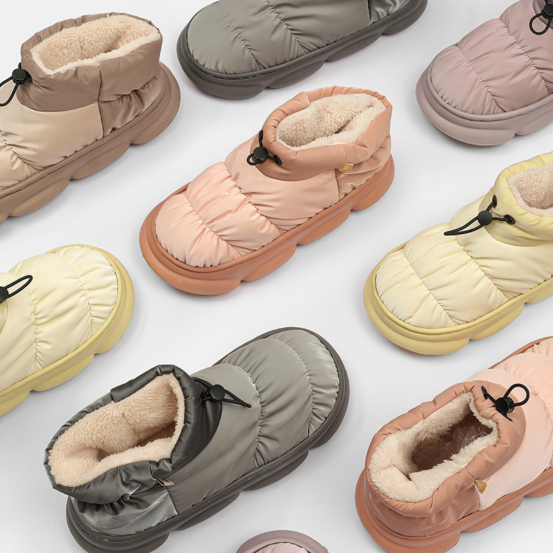 【🔥Nu ratați 60% reducere astăzi】 Cizme de iarnă din bumbac, căptușeală din lână + impermeabile, confortabile, precum mersul pe nori