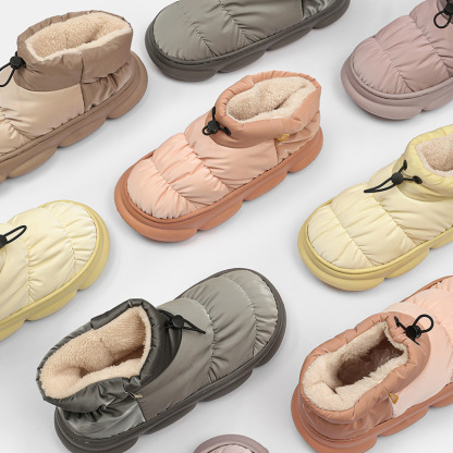 【🔥Nu ratați 60% reducere astăzi】 Cizme de iarnă din bumbac, căptușeală din lână + impermeabile, confortabile, precum mersul pe nori