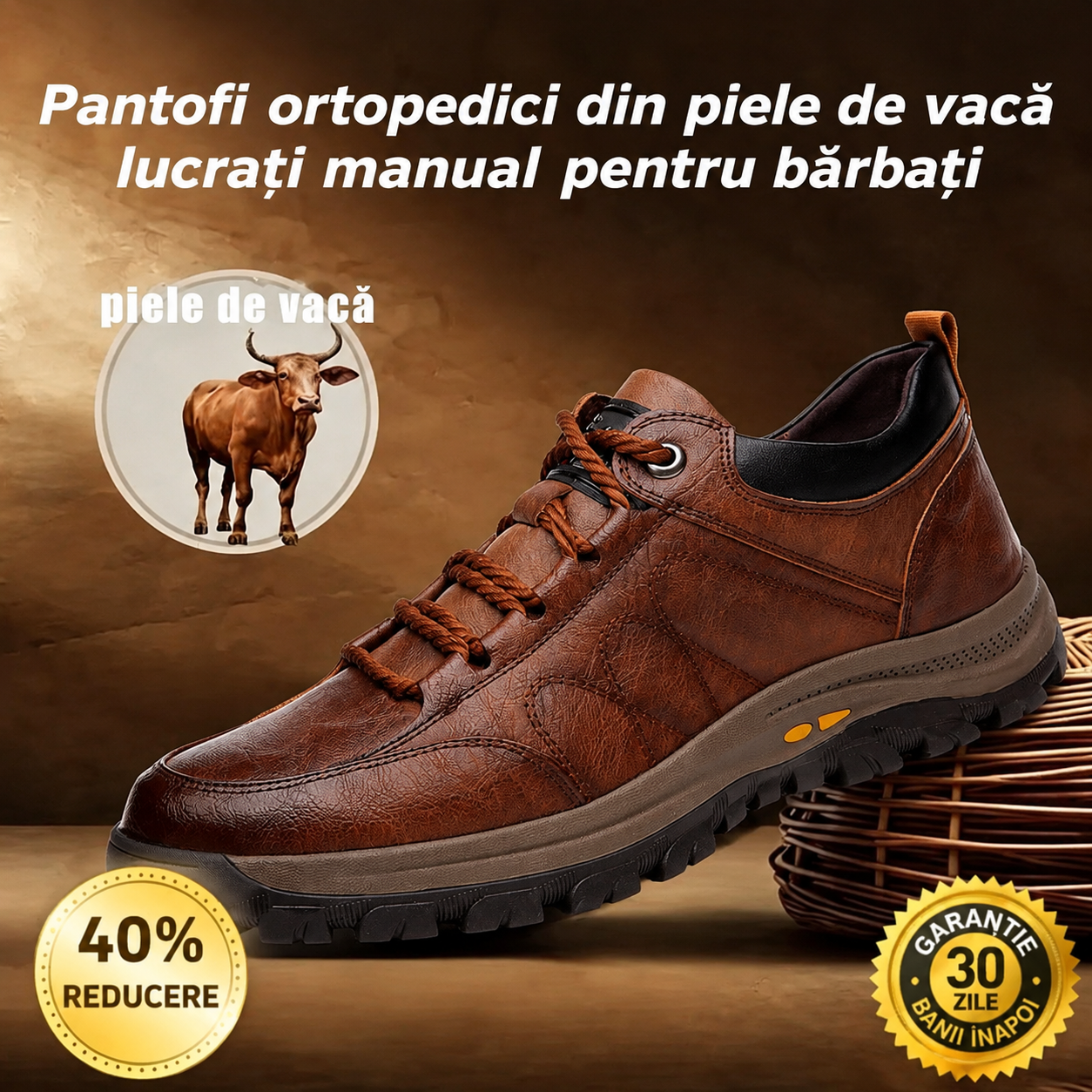 🎁Ultima zi pentru o reducere de 40%--nu ratați!⏰Fabricați din piele de vițel australiană🐂Suport pentru picioare - ameliorează durerea de picioare✅Impermeabili și antiderapanți, confortabili la mers.