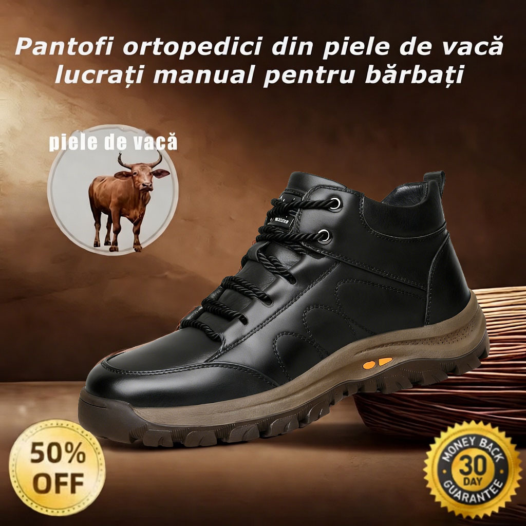 🎁Ultima zi pentru o reducere de 50%, nu ratați!⏰Fabricați din piele de vițel australiană🐂Suport pentru picioare - ameliorează durerea de picioare✅Impermeabili și antiderapanți, confortabili la mers.