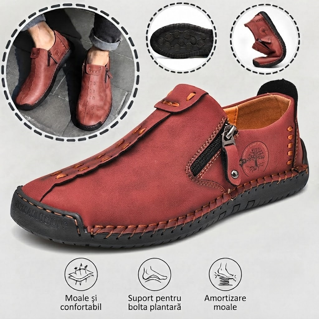 🎁Ultima zi pentru o reducere de 40%, nu ratați!⏰Fabricați din piele de vițel australiană🐂Suport pentru picioare - ameliorează durerea de picioare✅Impermeabili și antiderapanți, confortabili la mers.