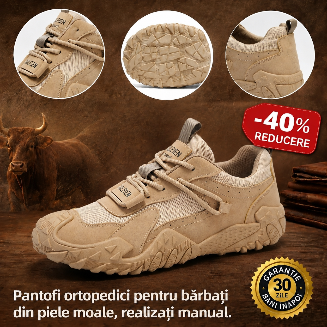 ⏰Ultima zi, reducere de 40% - Nu rata ocazia! ✅ Pantofi ortopedici confortabili ✅ Suport pentru bolta plantară ✅ Ameliorează durerea de picior - Design ergonomic