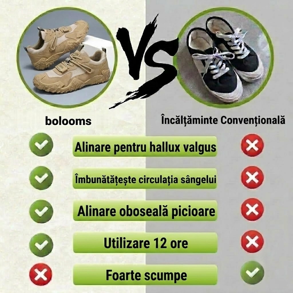 ⏰Ultima zi, reducere de 60% - Nu rata ocazia! ✅ Pantofi ortopedici confortabili ✅ Suport pentru bolta plantară ✅ Ameliorează durerea de picior - Design ergonomic
