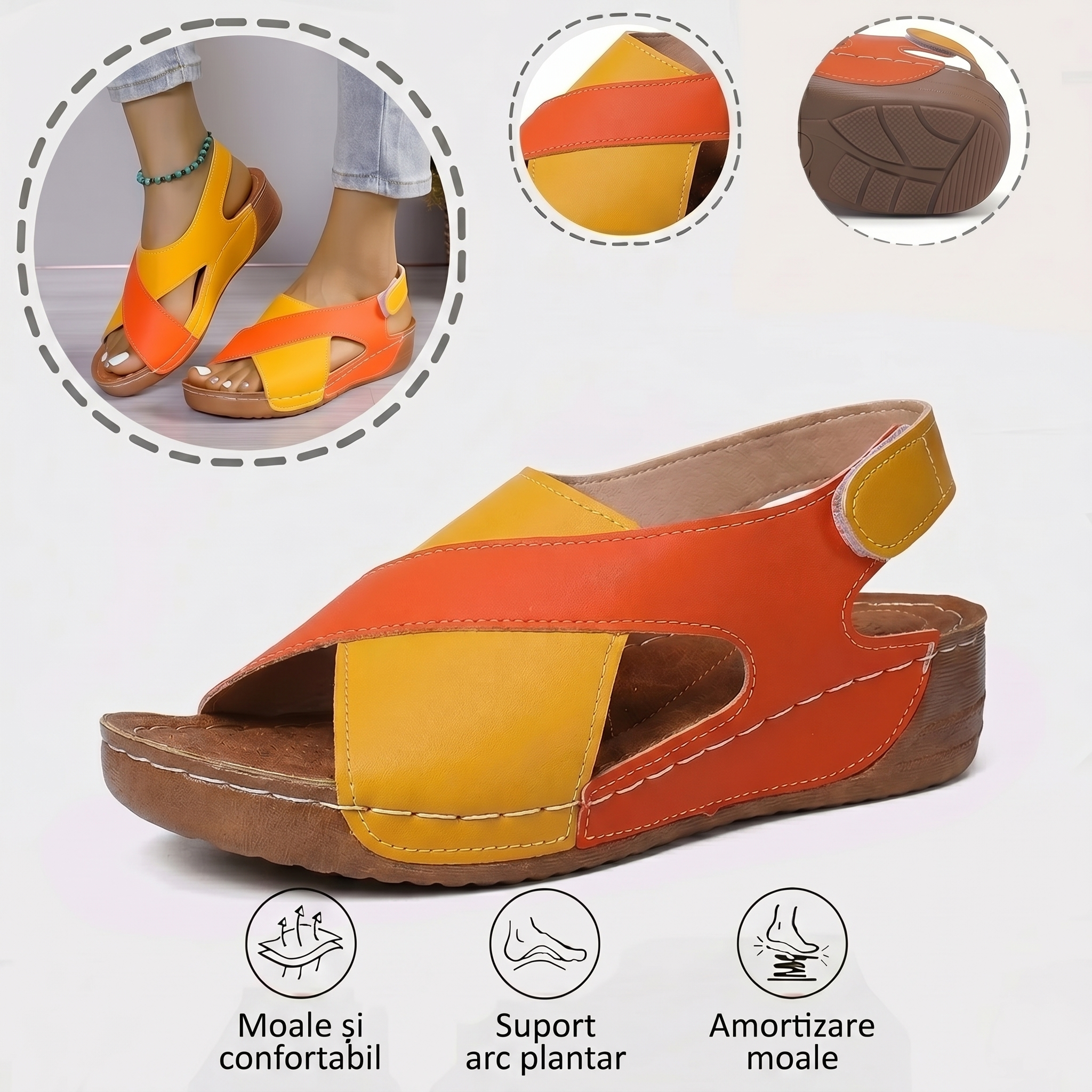 ⏰️Nu rata reducerea noastră de 50%! ✅ Sandale de înaltă calitate 🦶 Model nou de vară - impermeabile și antiderapante 🔴 ușoare și elegante, potrivite pentru orice ocazie.