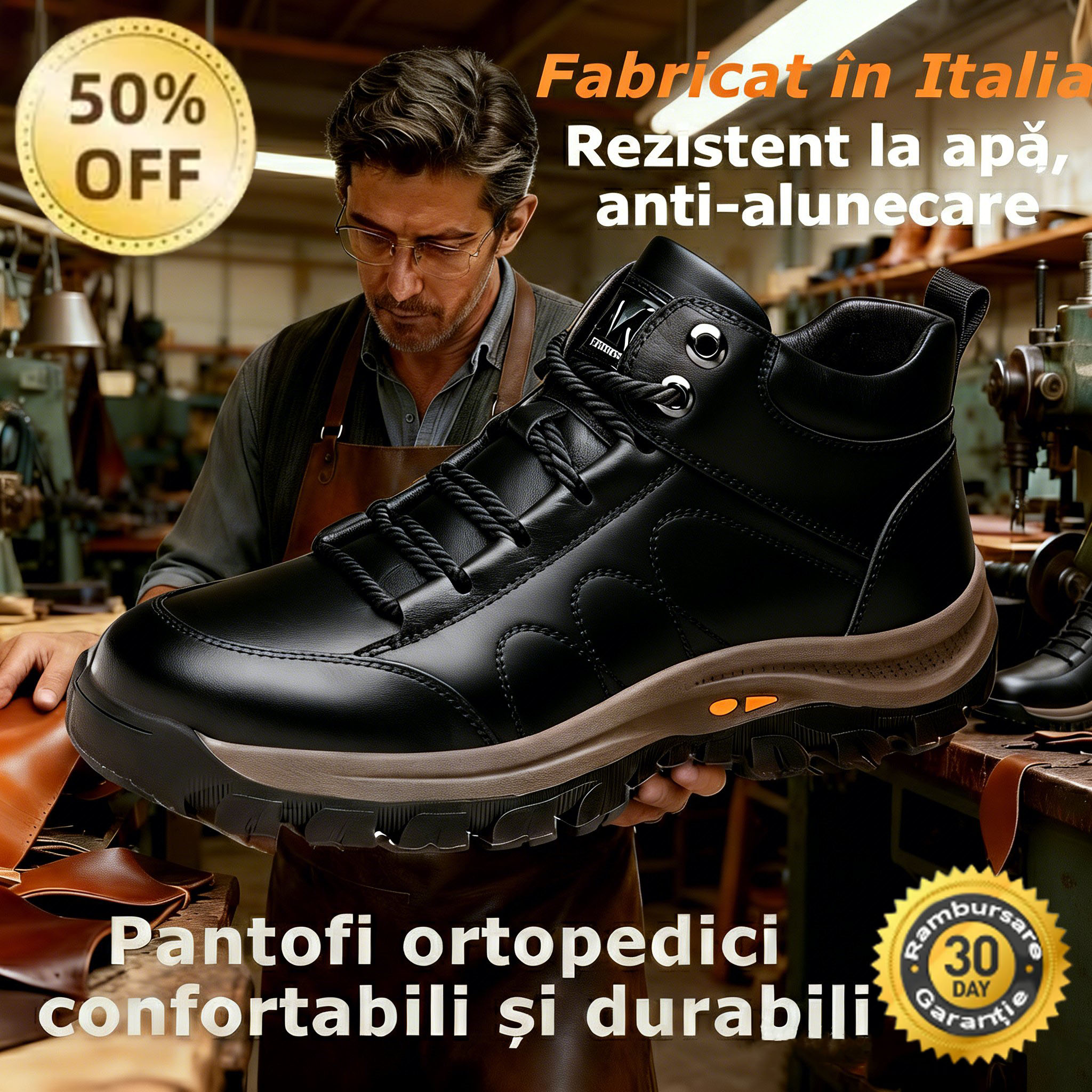 🐂 Hand-stitched calfskin men's shoes 👞 Full range of sizes, arch support ✅ Warm, comfortable, waterproof, and slip-resistant