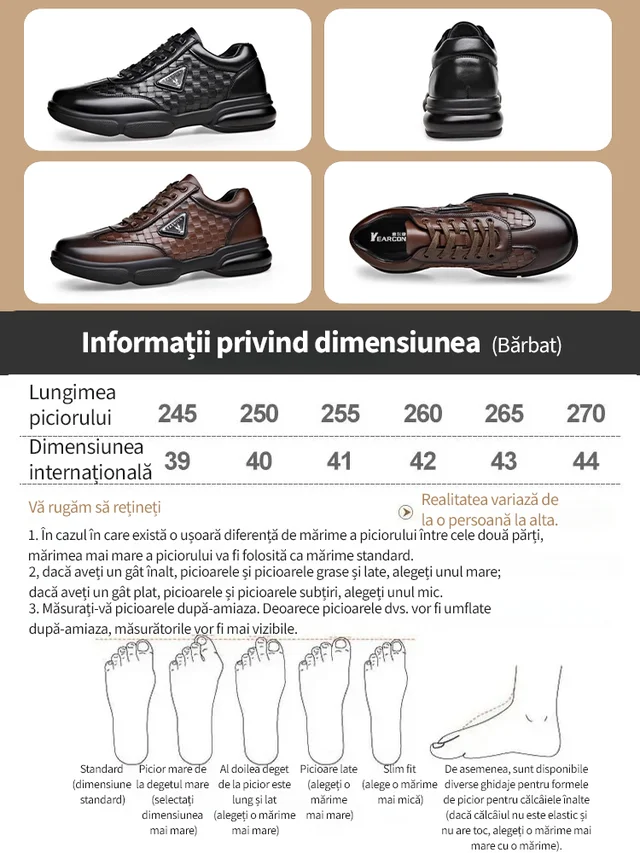 🔥 (Ultima zi 50% reducere - se termină în curând) Pantofi ortopedici confortabili din piele naturală pentru bărbați de înaltă calitate 👞Suport arc - Design ergonomic