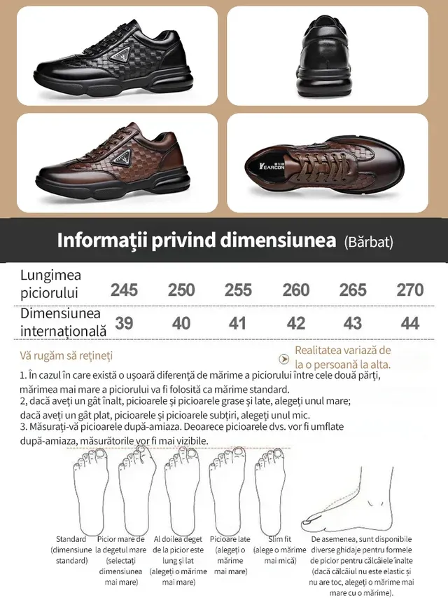 🔥 (Ultima zi 50% reducere - se termină în curând) Pantofi ortopedici confortabili din piele naturală pentru bărbați de înaltă calitate 👞Suport arc - Design ergonomic