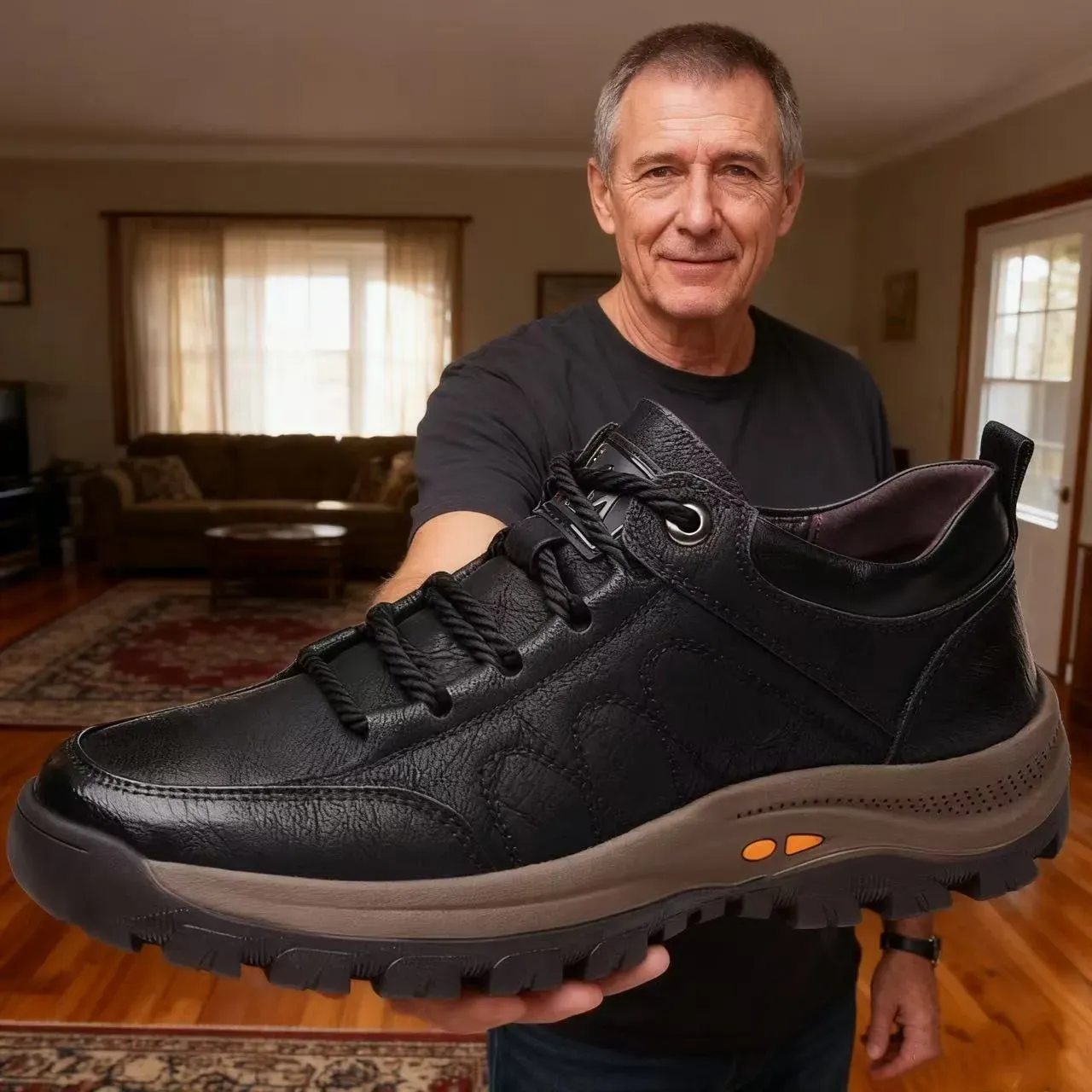 🎁Ultima zi pentru a te bucura de o reducere de 50%! Nu rata ocazia! ⏰ Pantofi bărbătești din piele cusuți manual 👞 Calzi, confortabili, impermeabili și antiderapanți ✅