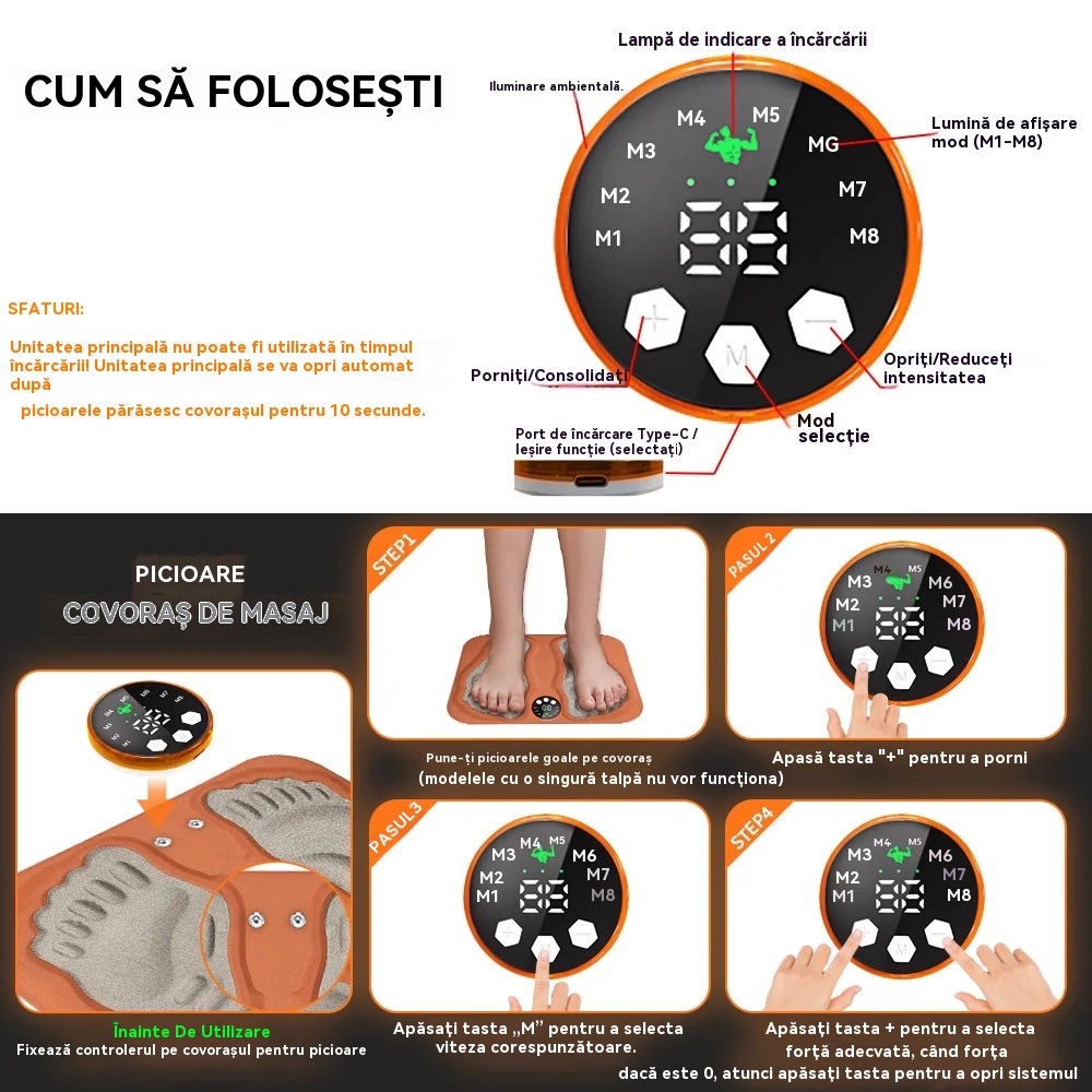 Aparat de masaj pentru picioare