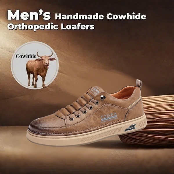 [Ultima zi de reducere de 50% – Se termină în curând] 🔥 Pantofi casual din piele de vițel pentru bărbați 👞 Ameliorează durerea de picioare ✅ Suport pentru bolta plantară pentru mers confortabil