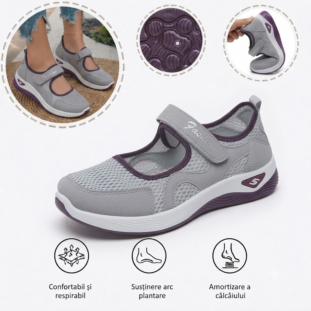 ⏰Ultima zi, reducere 40%! Nu ratați - Pantofi ortopedici cu design ergonomic ✅️Absorbție a șocurilor ✅️Încălțăminte ortopedică sănătoasă, concepută special pentru femeile europene.