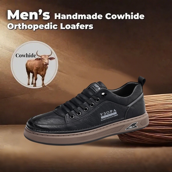 [Ultima zi de reducere de 50% – Se termină în curând] 🔥 Pantofi casual din piele de vițel pentru bărbați 👞 Ameliorează durerea de picioare ✅ Suport pentru bolta plantară pentru mers confortabil