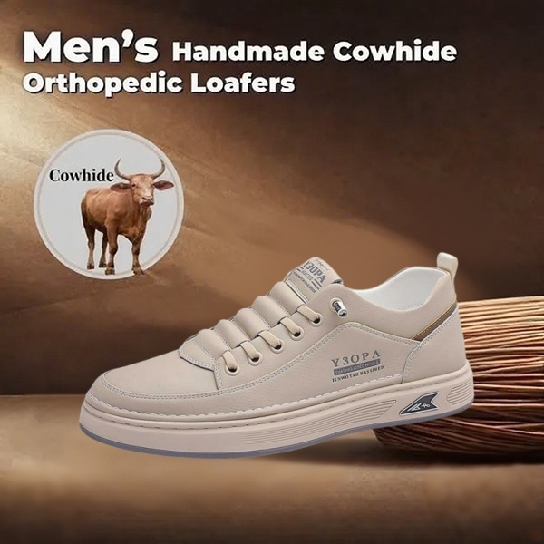 [Ultima zi de reducere de 50% – Se termină în curând] 🔥 Pantofi casual din piele de vițel pentru bărbați 👞 Ameliorează durerea de picioare ✅ Suport pentru bolta plantară pentru mers confortabil