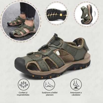 ⏰Ultima zi, reducere de 40%! Nu ratați - Sandale ortopedice cu design ergonomic ✅️Amortizare șocuri ✅️Încălțăminte ortopedică sănătoasă, concepută special pentru bărbații europeni.