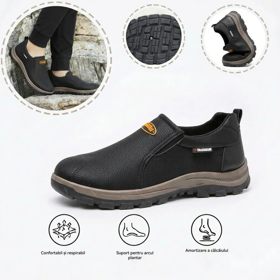 🎁Ultima zi pentru o reducere de 40%, nu ratați!⏰Fabricați din piele de vițel australiană🐂Suport pentru picioare - ameliorează durerea de picioare✅Impermeabili și antiderapanți, confortabili la mers.