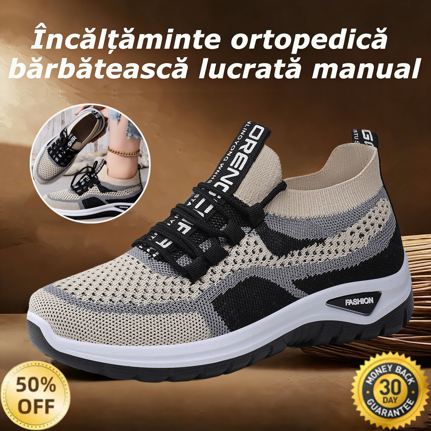 🎁Ultima zi pentru a beneficia de o reducere de 50%! Nu rata ocazia! ⏰Ameliorează durerile de picioare și fasciita - Încălțăminte ortopedică impermeabilă și antiderapantă🔴