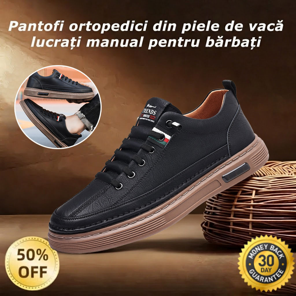 🎁Ultima zi pentru o reducere de 50%! Nu rata ocazia! 🐂 Pantofi bărbătești din piele cusuți manual👞 Gamă completă de mărimi, realizați la comandă ✅ Calzi, confortabili, impermeabili și antiderapanți