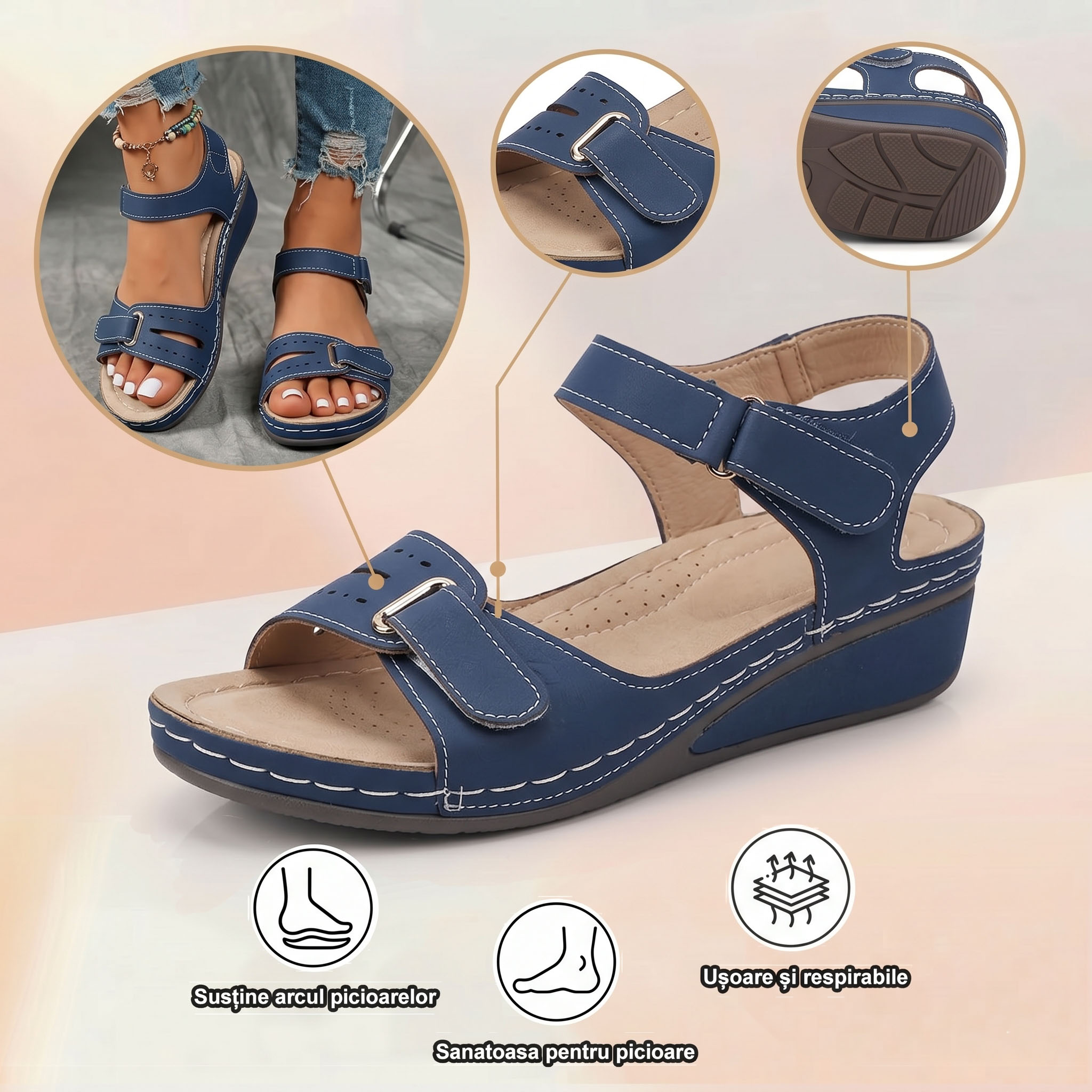 Sand⏰️Nu rata reducerea de 50% de astăzi! ✅ Sandale de înaltă calitate 🦶 Ușoare și elegante - Impermeabile și antiderapante 🔴 Potrivite pentru orice ocazie.ale