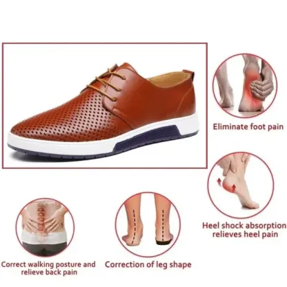 (🔥50% reducere astăzi - doar astăzi) Pantofi ortopedici din piele naturală pentru bărbați👞Suport arcuit, ușor, confortabil și potrivit pentru mers pe jos