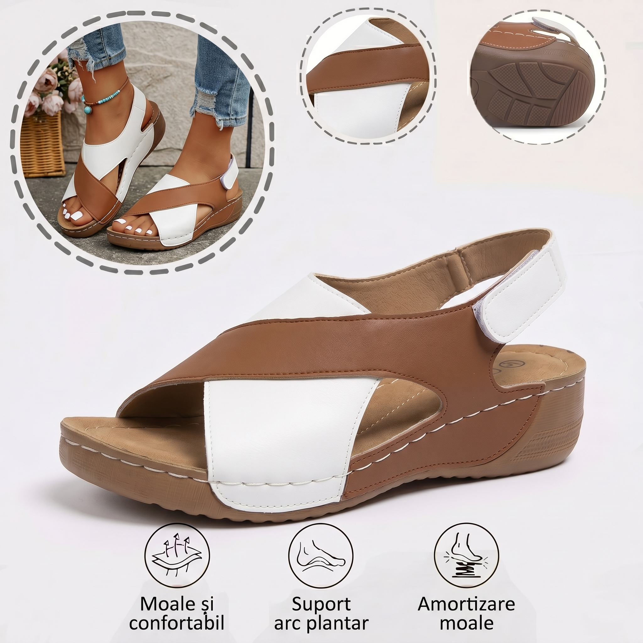 ⏰️Nu rata reducerea noastră de 50%! ✅ Sandale de înaltă calitate 🦶 Model nou de vară - impermeabile și antiderapante 🔴 ușoare și elegante, potrivite pentru orice ocazie.