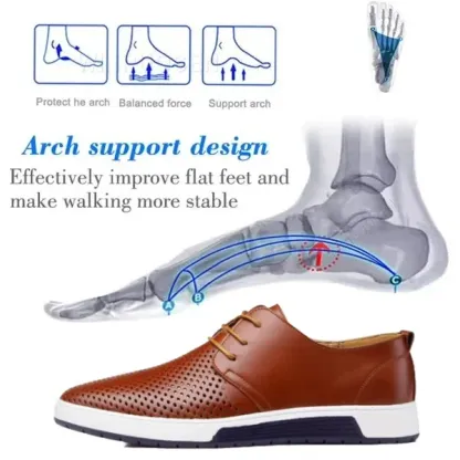 (🔥50% reducere astăzi - doar astăzi) Pantofi ortopedici din piele naturală pentru bărbați👞Suport arcuit, ușor, confortabil și potrivit pentru mers pe jos