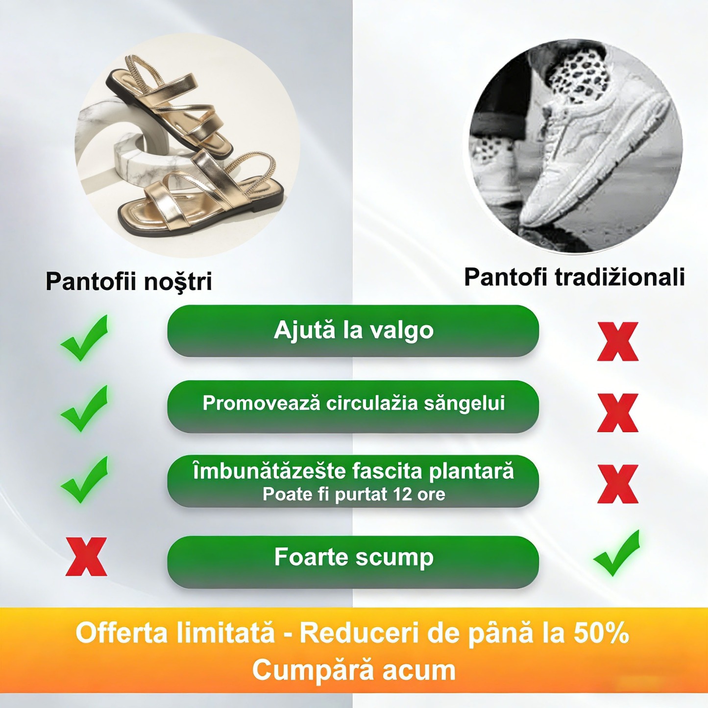 ⏰Ultima zi, reducere 60%! Nu ratați - Sandale ortopedice cu design ergonomic ✅️Amortizare șocuri ✅️Încălțăminte ortopedică sănătoasă, concepută special pentru femeile europene.