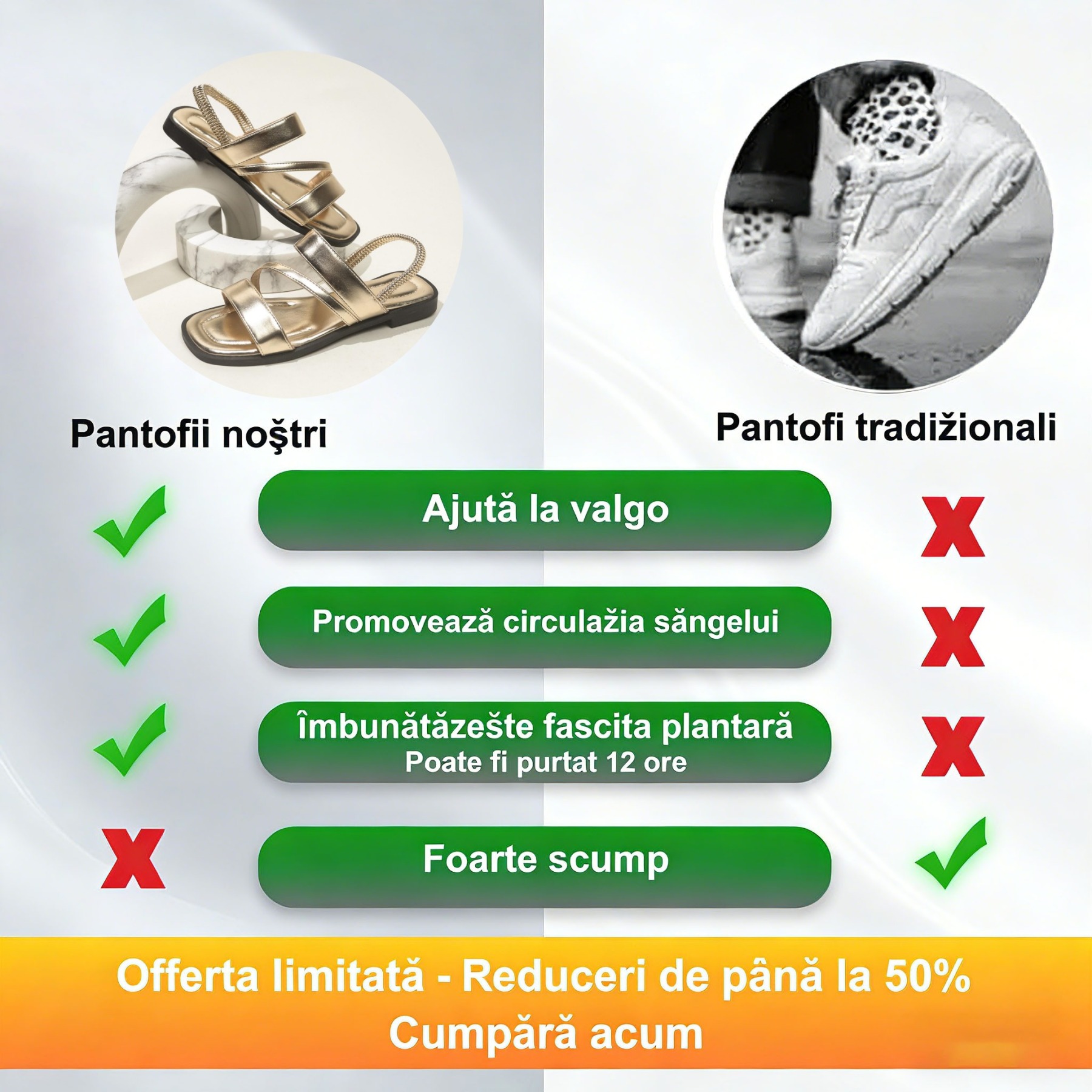 ⏰Ultima zi, reducere 60%! Nu ratați - Sandale ortopedice cu design ergonomic ✅️Amortizare șocuri ✅️Încălțăminte ortopedică sănătoasă, concepută special pentru femeile europene.