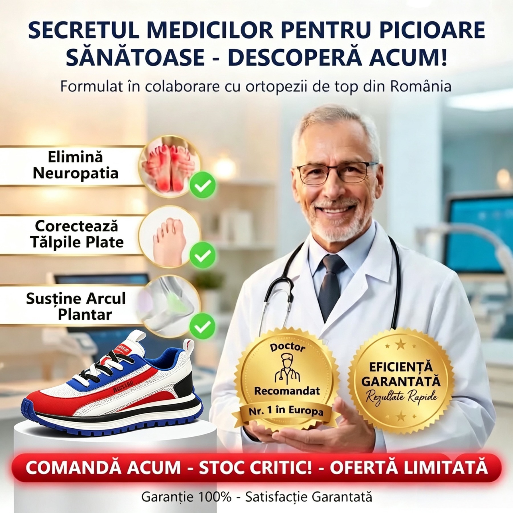 ⏰Ultima zi, reducere 40%! Nu rata ocazia! 🔥Încălțăminte ortopedică ergonomică cu absorbție a șocurilor, ✅️Încălțăminte ortopedică sănătoasă, concepută special pentru bărbații europeni.