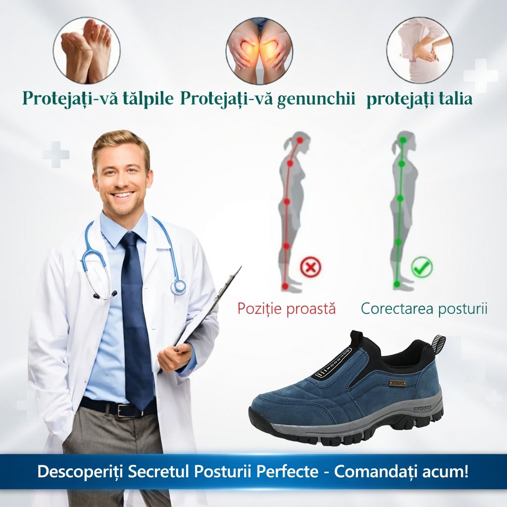 🎁Ultima zi pentru a te bucura de o reducere de 50%! Nu rata ocazia! ⏰ Ameliorează durerile de picioare și fasciita - Încălțăminte ortopedică impermeabilă și antiderapantă.