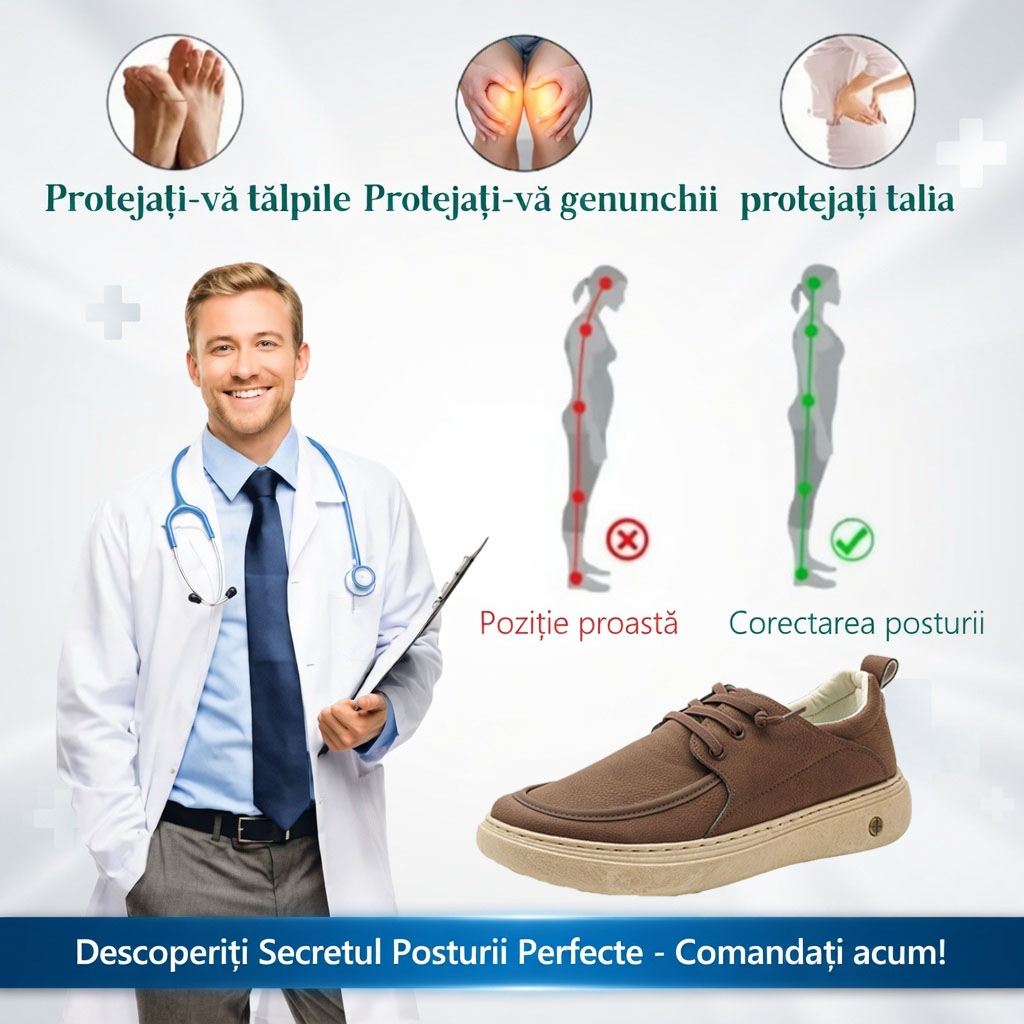 ⏰️Nu rata oferta noastră de 50% reducere! ✅ Încălțăminte ortopedică de înaltă calitate 🦶 Model nou 2026, impermeabilă și antiderapantă 🔴 Previne problemele picioarelor