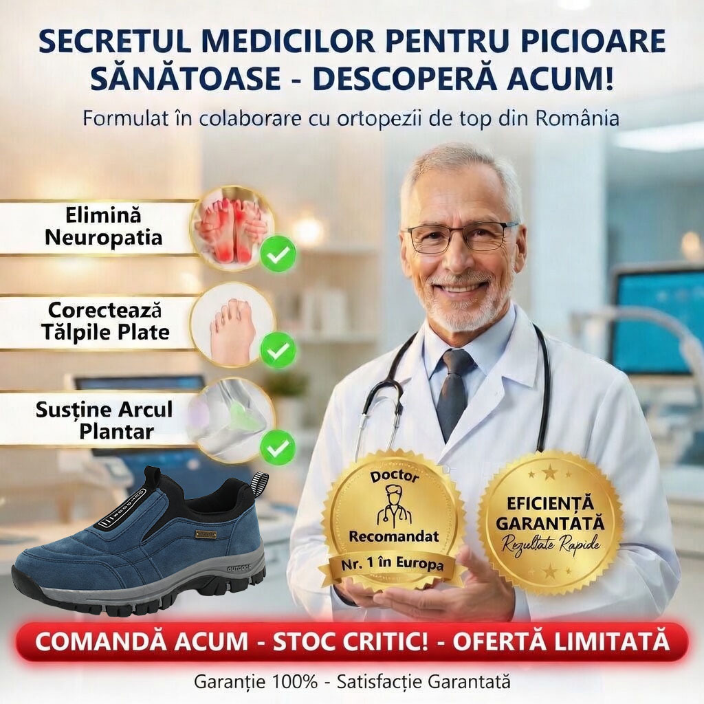🎁Ultima zi pentru a te bucura de o reducere de 50%! Nu rata ocazia! ⏰ Ameliorează durerile de picioare și fasciita - Încălțăminte ortopedică impermeabilă și antiderapantă.