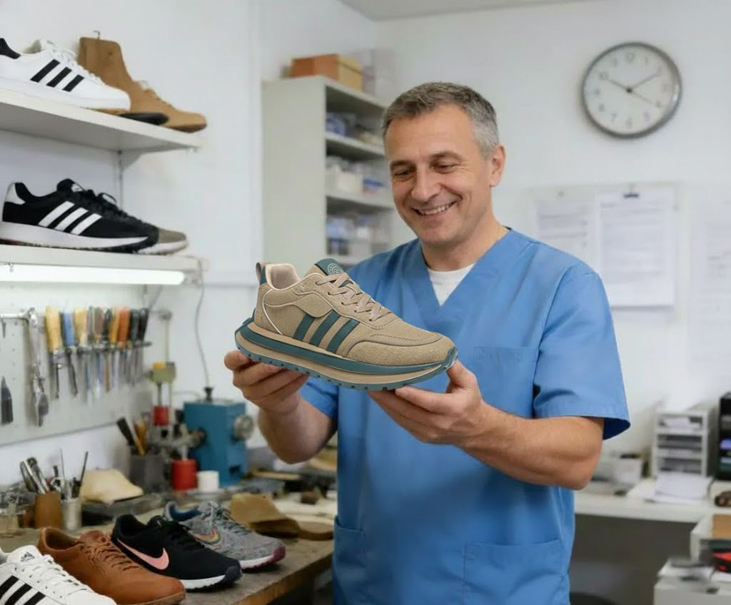 🐂 Pantofi ortopedici cusuți manual 👞 Brant ortopedic bazat pe inteligență artificială + suport pentru gleznă ✅ Calzi, confortabili, impermeabili și antiderapanți