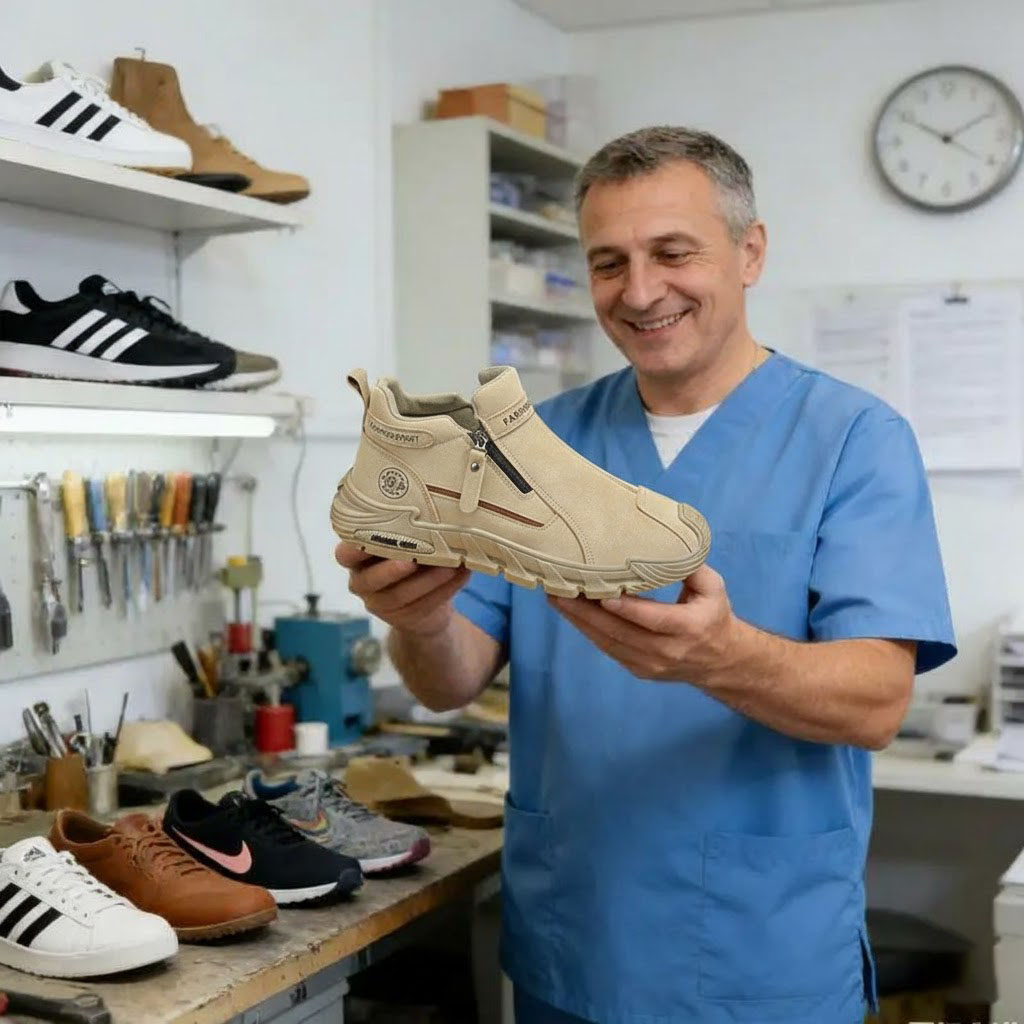 ⭕️Pantofi ortopedici din piele de vacă lucrați manual👞 Brant ortopedic bazat pe inteligență artificială + suport pentru gleznă ✅ Calzi, confortabili, impermeabili și antiderapanți