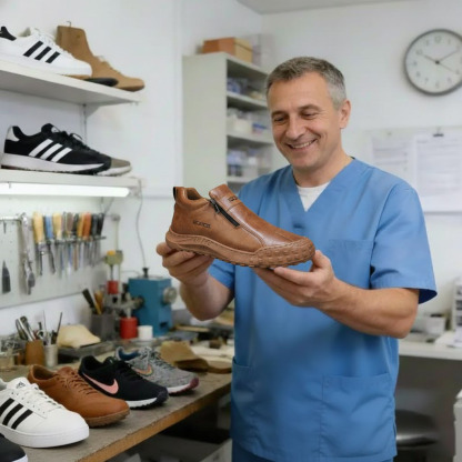 ⭕️Pantofi ortopedici din piele de vacă lucrați manual👞Branț ortopedic cu inteligență artificială + suport pentru gleznă✅Ușor de încălțat și dezbrăcat, impermeabili și confortabili