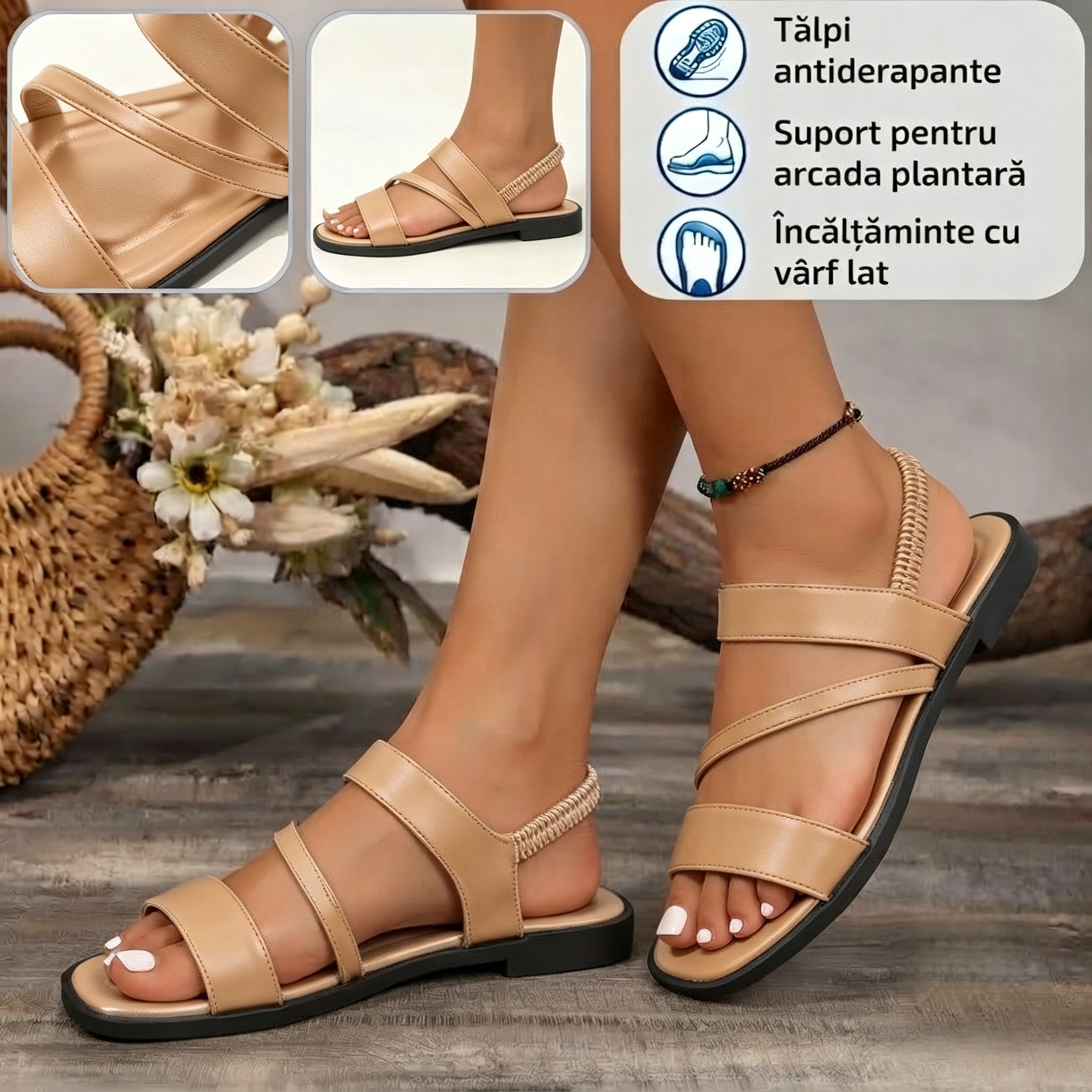 ⏰Ultima zi, reducere 60%! Nu ratați - Sandale ortopedice cu design ergonomic ✅️Amortizare șocuri ✅️Încălțăminte ortopedică sănătoasă, concepută special pentru femeile europene.