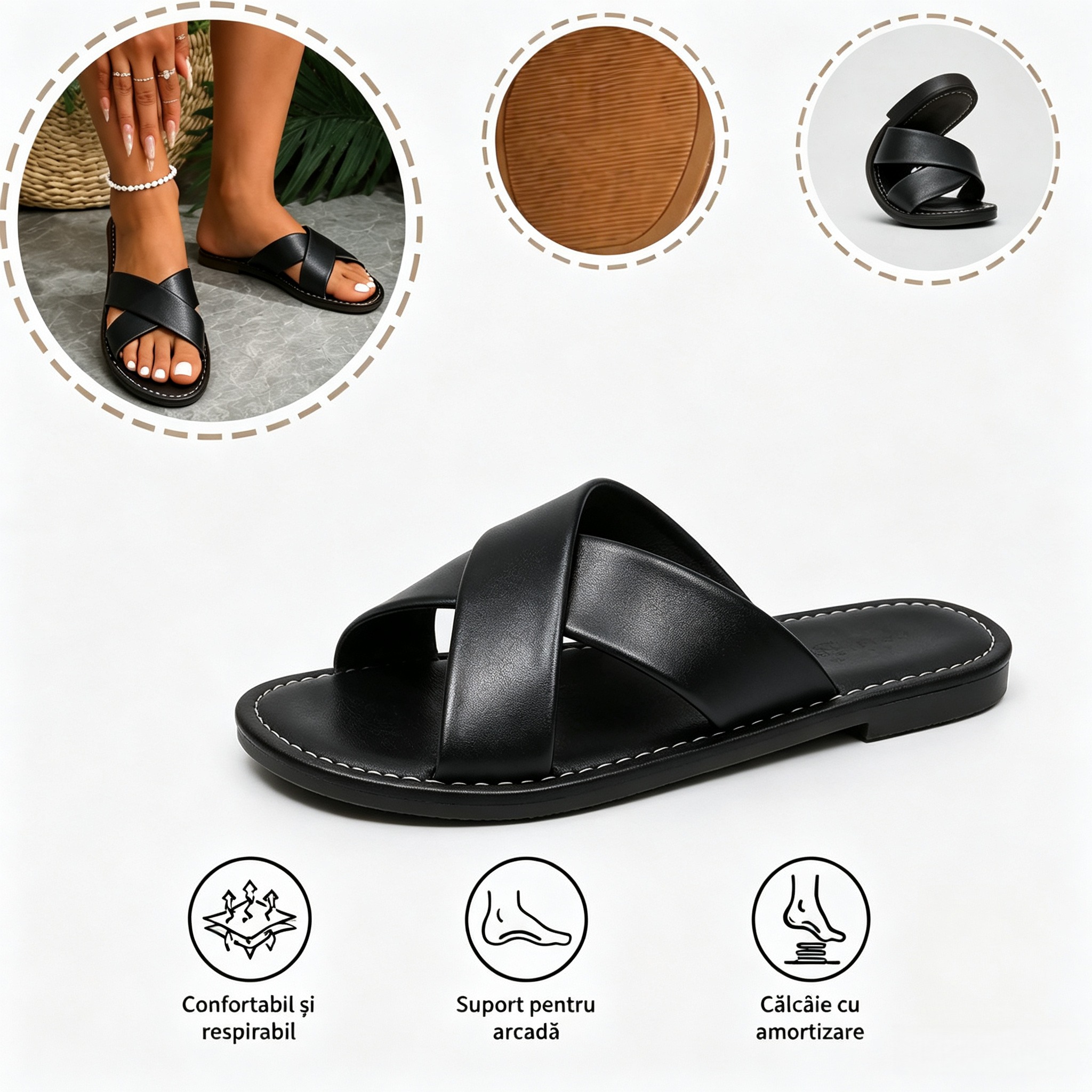 ⏰Ultima zi, reducere 60%! Nu ratați - Sandale ortopedice cu design ergonomic ✅️Amortizare șocuri ✅️Încălțăminte ortopedică sănătoasă, concepută special pentru femeile europene.