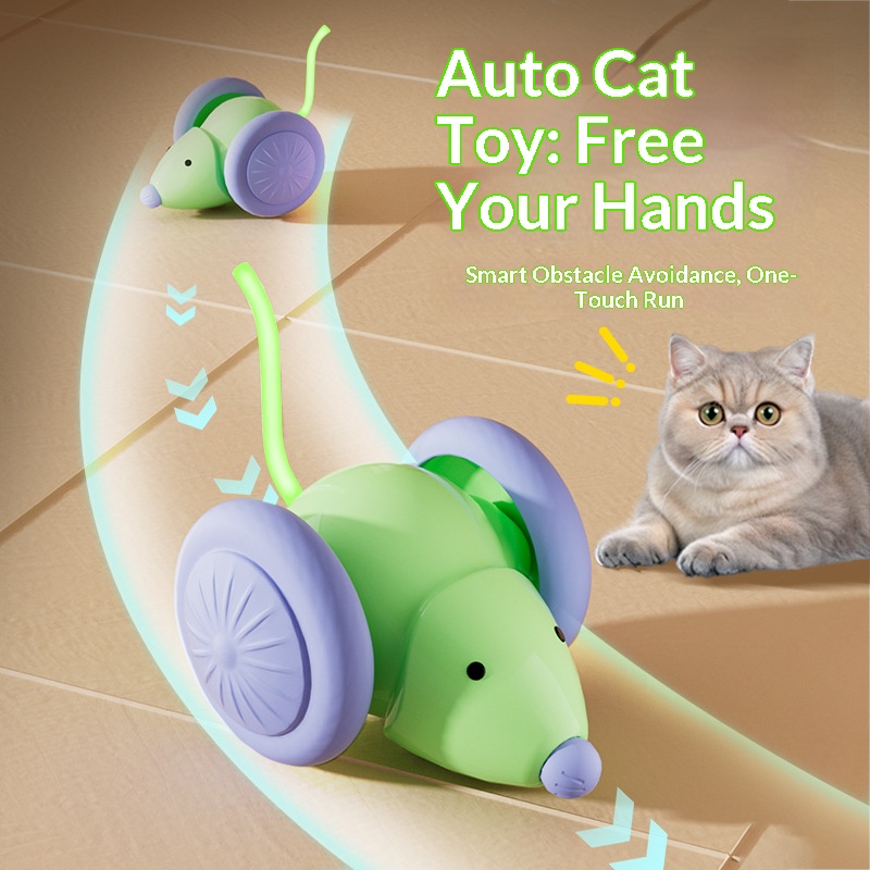 Electric Smart Interactive Mouse Cat Toy Car