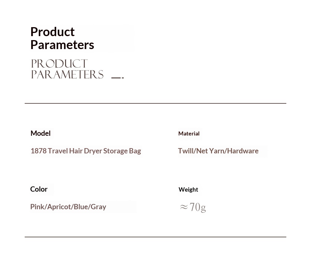 hairdryer storage bag