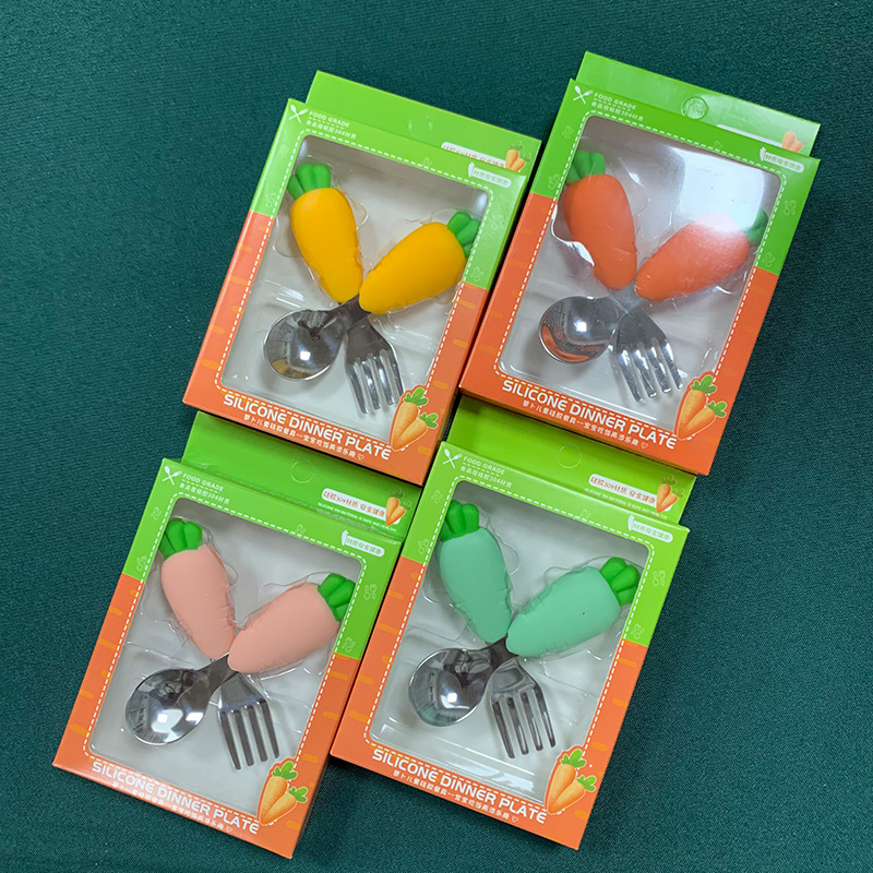 Carrot-Shaped Fork & Spoon